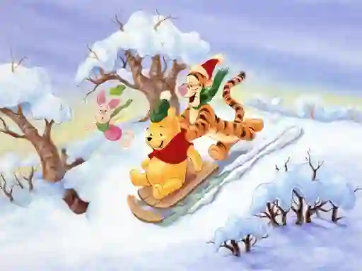 Gioco Winnie the Pooh Christmas Jigsaw Puzzle 2 in linea