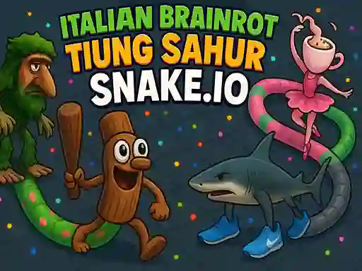 Gioco Italian Brainrot Tung Sahur Snake.io in linea