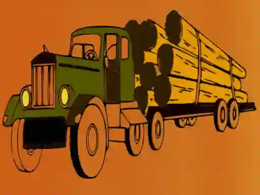 Gioco Logging Trucks Coloring in linea