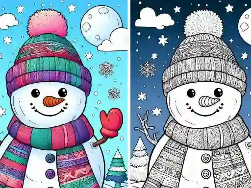 Gioco Coloring book Winter in linea