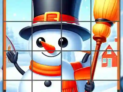 Gioco Happy Snowman Puzzle in linea