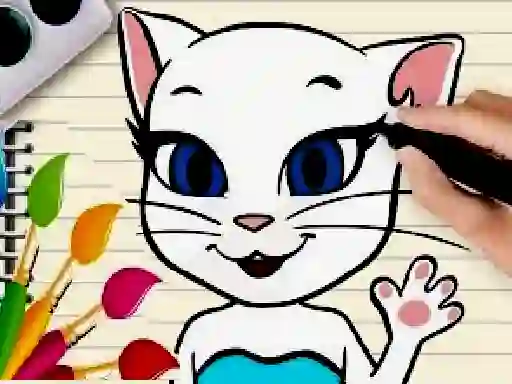 Gioco Talking Angela Coloring Book in linea
