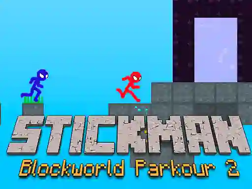 Gioco Stickman Blockworld Parkour 2 in linea