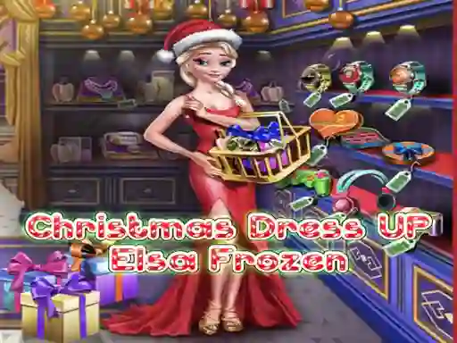 Gioco Elsa Frozen Christmas Dress up in linea