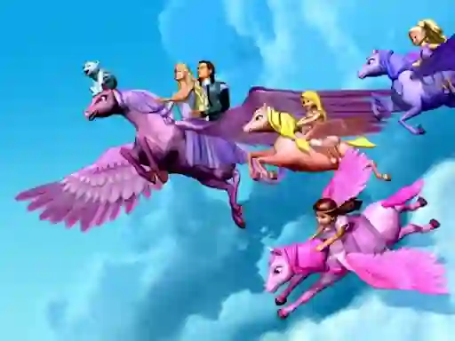 Gioco Barbie Magic Pegasus Puzzle in linea