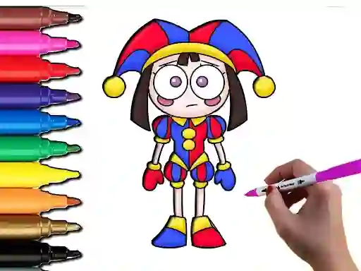 Gioco Pomni Coloring Time in linea
