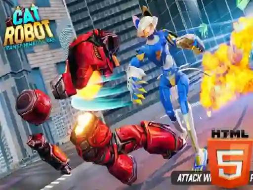 Gioco Cat Robot Transform War in linea