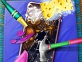 Gioco Phone rotto ragazza tratteggiata in linea