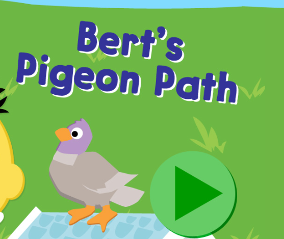 Gioco 123 Sesame Street: Bert's Pigeon Path in linea