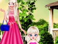 Gioco Servizio fotografico mamma Elsa e il bambino  in linea
