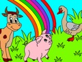 Gioco Animali da fattoria da colorare  in linea