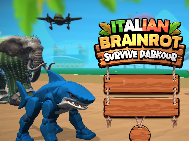 Gioco Brainrot italiano sopravvivere al parkour in linea