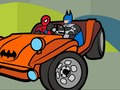 Gioco Libro da colorare di auto dei supereroi  in linea