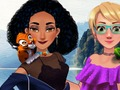Gioco Jasmine e Rapunzel al campeggio  in linea