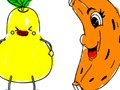 Gioco Ritorno a scuola: colorazione di frutta  in linea