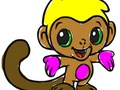 Gioco Ritorno a scuola: colorazione delle scimmie  in linea