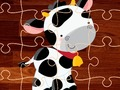 Gioco Puzzle di animali da fattoria di cartoni animati in linea