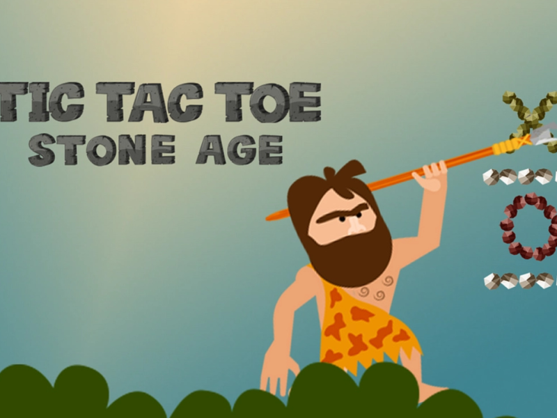 Gioco Tic Tac Toe Età della pietra  in linea