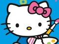 Gioco Colora per numero con Hello Kitty  in linea