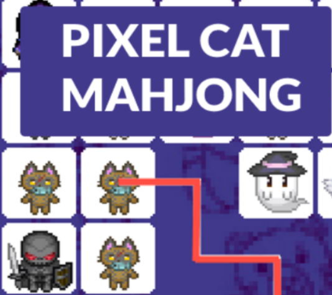 Gioco Pixel gatto mahjong  in linea
