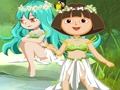 Gioco Dora con il mago nella foresta  in linea