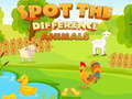 Gioco Trova la differenza Animali  in linea