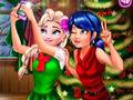 Gioco Selfie natalizio di Ladybug ed Elsa  in linea
