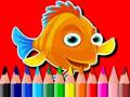 Gioco Ritorno a scuola: libro da colorare di pesci  in linea