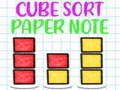 Gioco Nota di carta di ordinamento del cubo  in linea