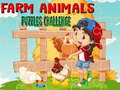 Gioco Sfida puzzle animali da fattoria  in linea