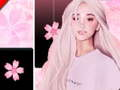 Gioco Piastrelle per pianoforte Ariana Grande rosa, musica e magia  in linea