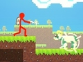 Gioco Stickman rosso contro scuola di mostri 2  in linea