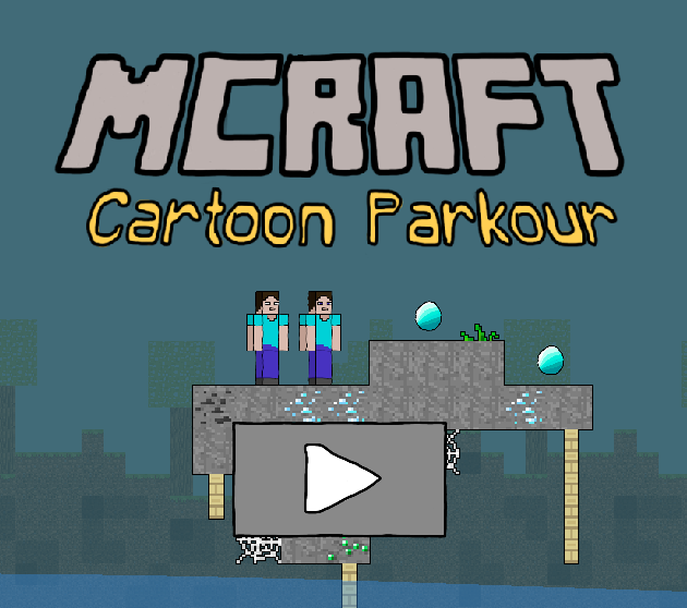 Gioco Parkour da cartoni animati Mcraft in linea