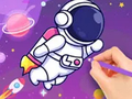 Gioco Libro da colorare: astronauta  in linea
