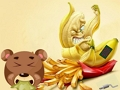 Gioco Carta da parati con banane Fuga dalla terra  in linea