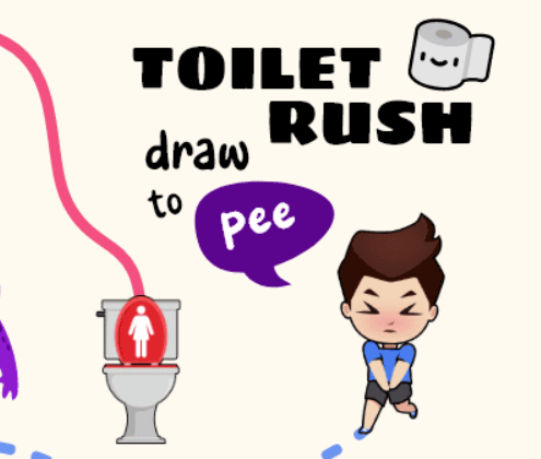 Gioco Toilet Rush: Disegna per fare pipì  in linea