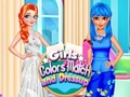 Gioco I colori delle ragazze si abbinano e si vestono  in linea