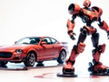 Gioco Libro da colorare: robot e auto  in linea