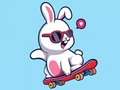 Gioco Libro da colorare: Skateboard di coniglio  in linea