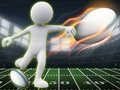 Gioco Stickman Rugby corri e calcia  in linea
