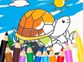 Gioco Libro da colorare: Tartaruga solare  in linea