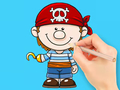 Gioco Libro da colorare: Pirata  in linea
