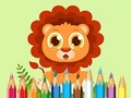 Gioco Libro da colorare: Cucciolo di leone  in linea