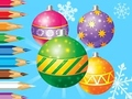 Gioco Libro da colorare: Palle di Natale decorate  in linea