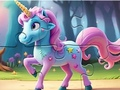 Gioco Puzzle: Unicorno della foresta magica  in linea