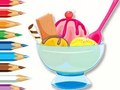 Gioco Libro da colorare: gelato  in linea