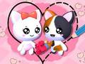 Gioco Puzzle di disegno del gatto d'amore  in linea