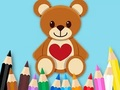 Gioco Libro da colorare: Orsetto giocattolo  in linea