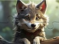 Gioco Puzzle: Lupo sorridente  in linea