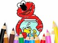 Gioco Libro da colorare: Elmo Nuovo Amico  in linea